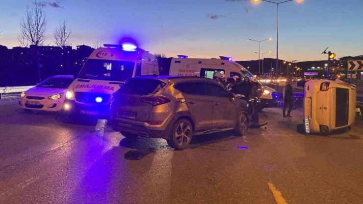 Ümraniye'de Şile otoyolunda kaza: 2 yaralı