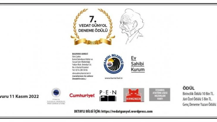 Vedat Günyol 7. Deneme Yarışması için başvuru süreci başladı