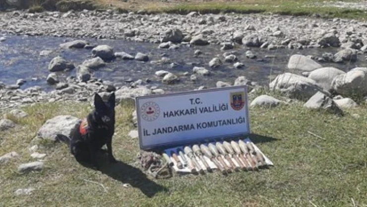 Yüksekova kırsalında silah ve mühimmat ele geçirildi